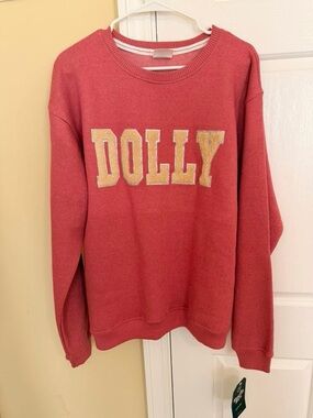 NWT Dolly Logo Crewneck Sweater - Rose Pink